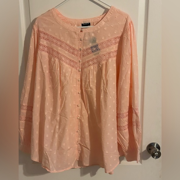 Torrid button up eyelet shirt - Picture 1 of 4